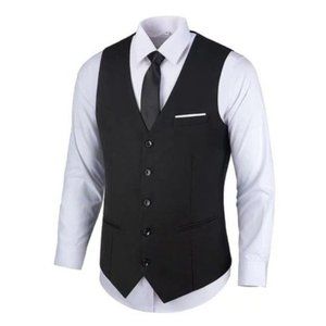 MEN'S Waistcoat Vest Dress Black